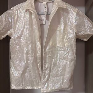 BP Iridescent Casual Button Down Shirt size 2. Nwt
